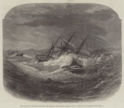 The Life-Boat Bradford Rescuing the Crew of the Danish Barque Aurora Borealis off Ramsgate by Edwin Weedon